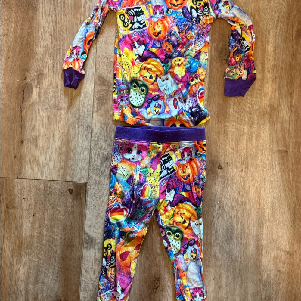Sunshine Sweeties “Lisa Frank Halloween” PJ set 6-12 month